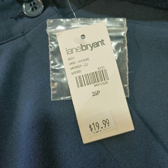 Lane Bryant Navy Blue Career Office Capsule Wardrobe Classic Trouser Sz 26P - Picture 3 of 10